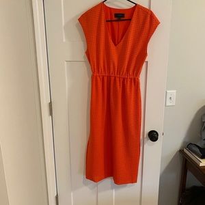 J. Crew perforated midi dress